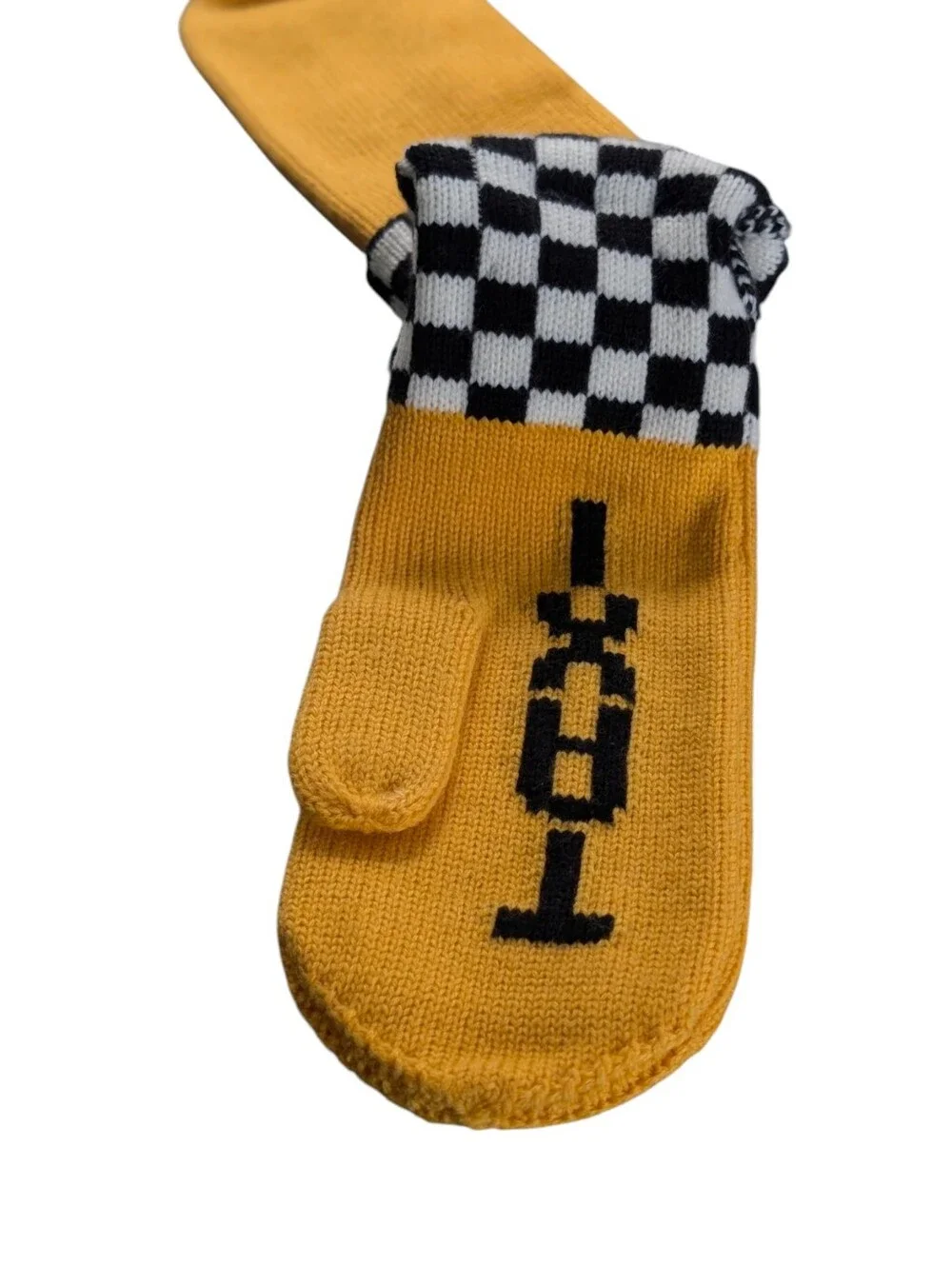 NWT Kate Spade ♠️ New York Taxi Checkboard Mittens Yellow Black